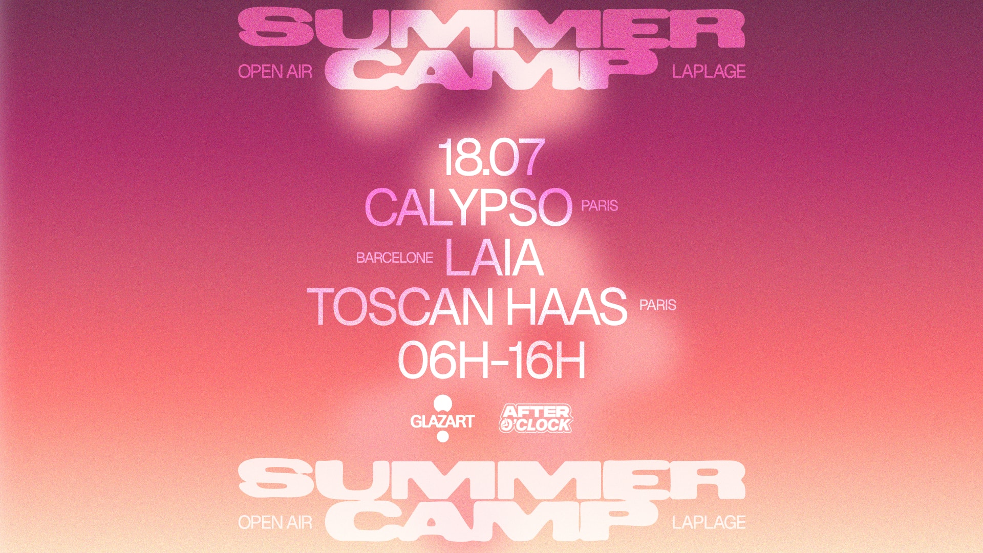 After O'clock X La Plage Open Air : Laia, Toscan Haas & More