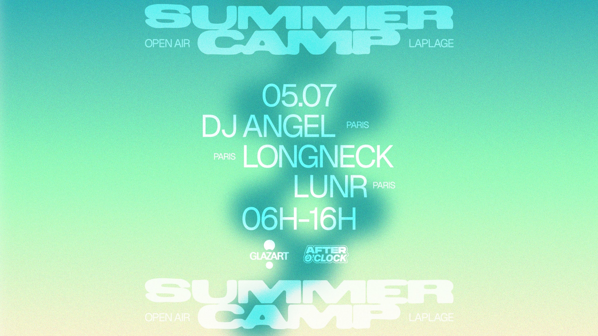 After O'clock X La Plage Open Air : Dj Angel, Lunr, Longneck