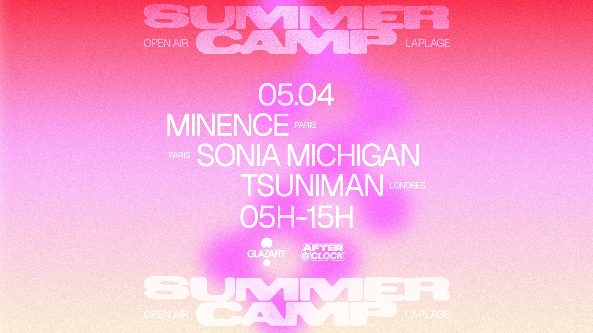 After O'clock X La Plage Open Air : Tsuniman, Minence & More