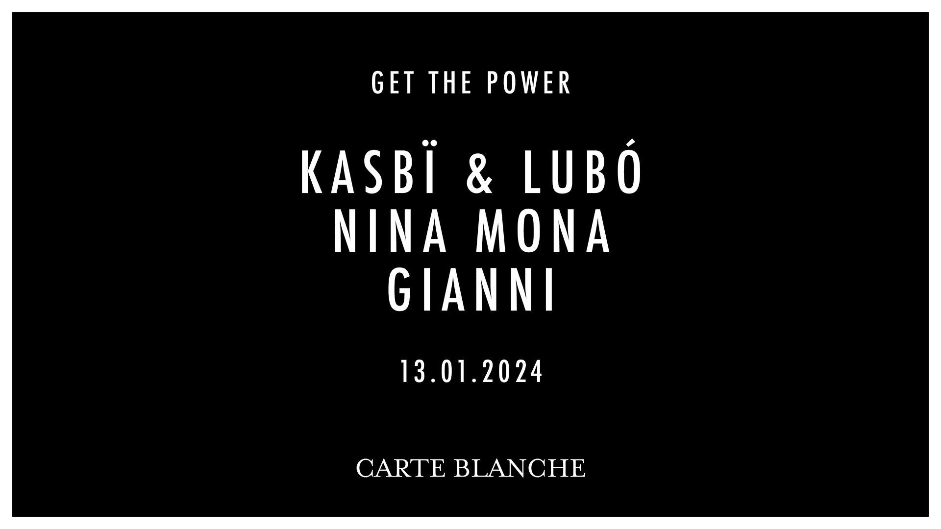 Carte Blanche @ La Case 31 (Martinique) - 13.01.2024