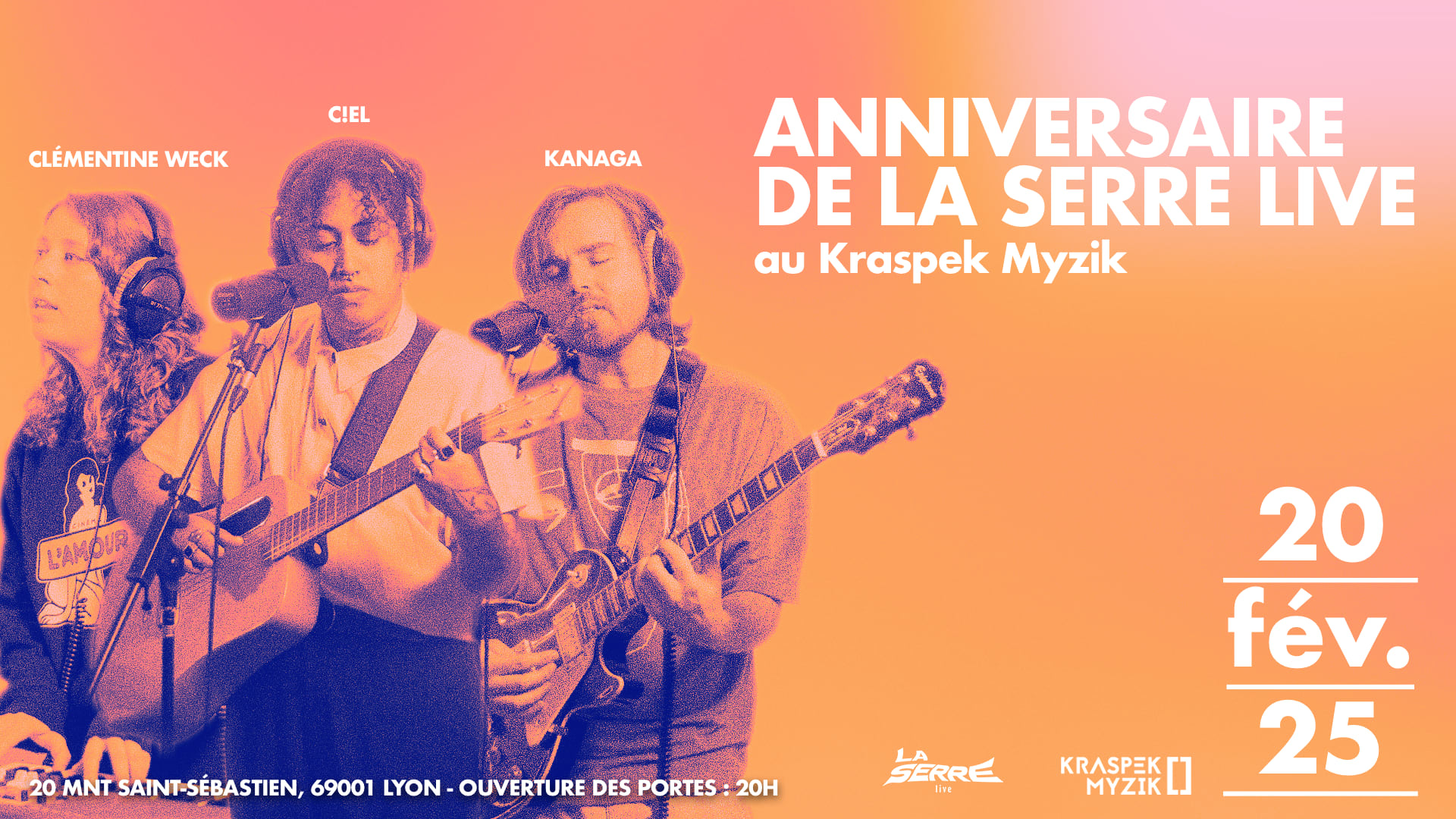 1 An De La Serre Live : Clementine Weck, C!El & Kanaga