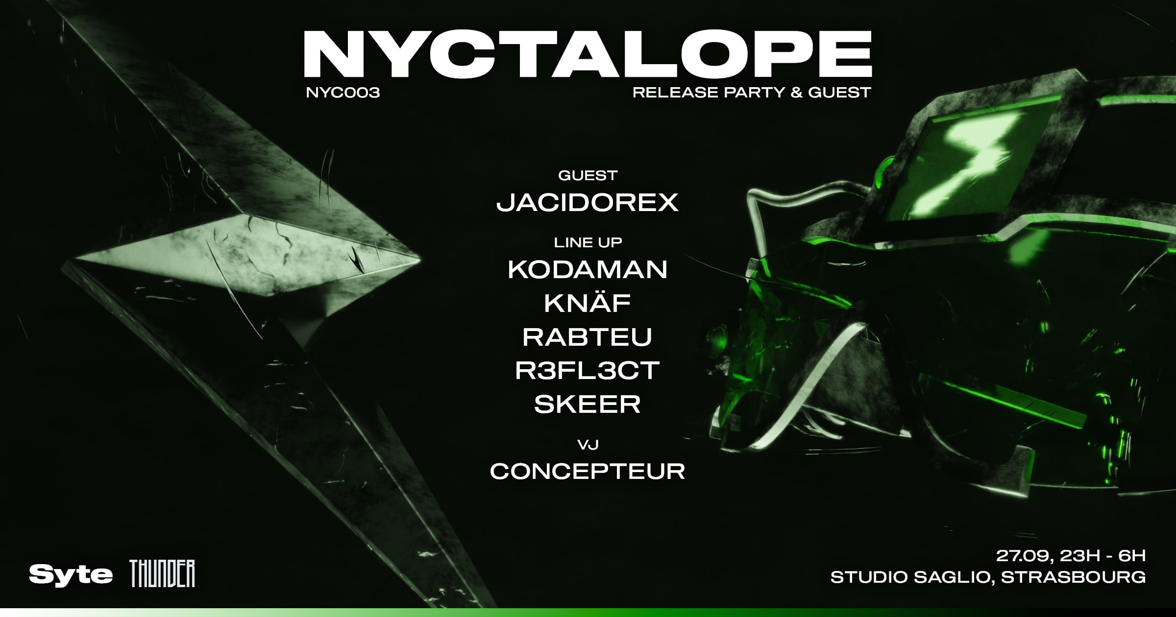 Thunder X Syte Invite Jacidorex, Kodaman, Rabteu