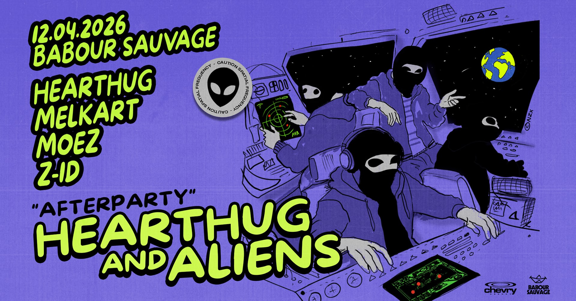 Hearthug & Aliens Afterparty : Hearthug, Moez, Z-Id, Melkart