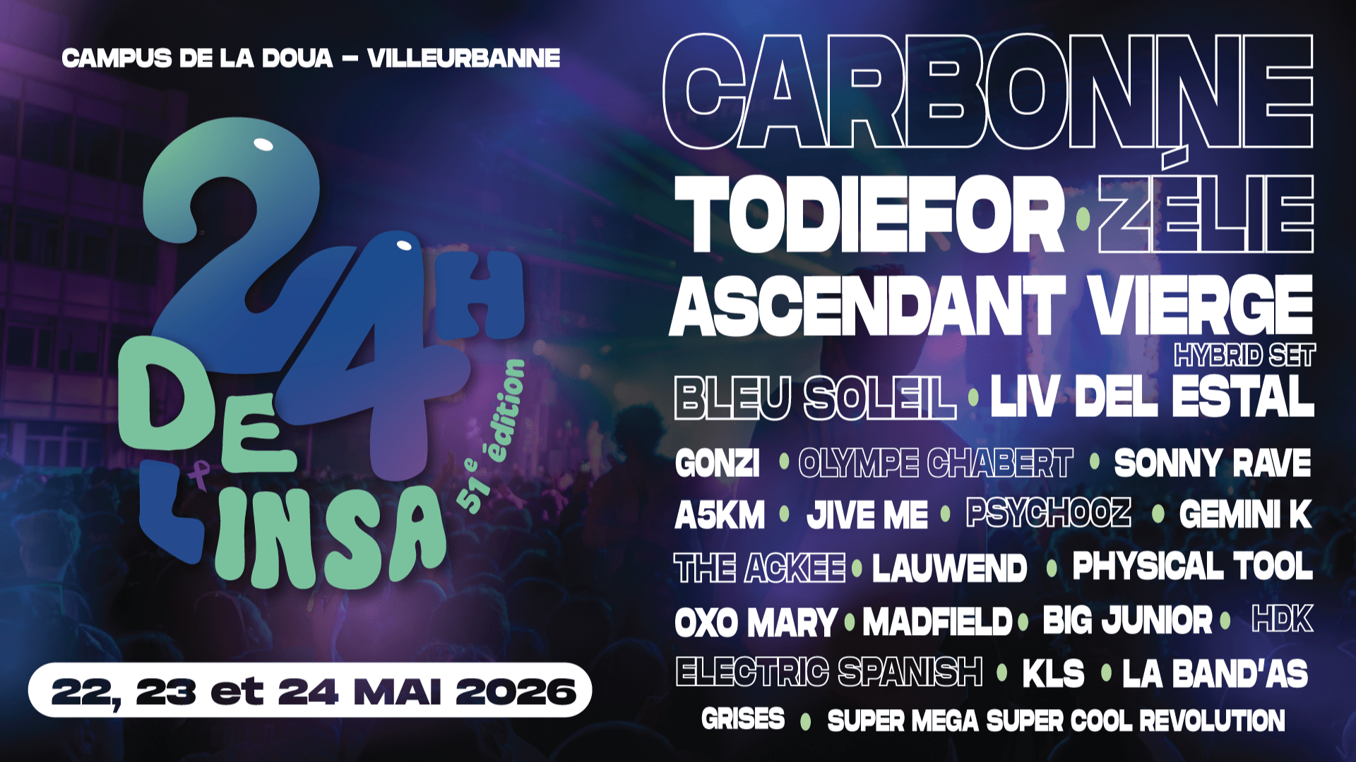 Festival Des 24h De L'insa 2026 - 51e Édition