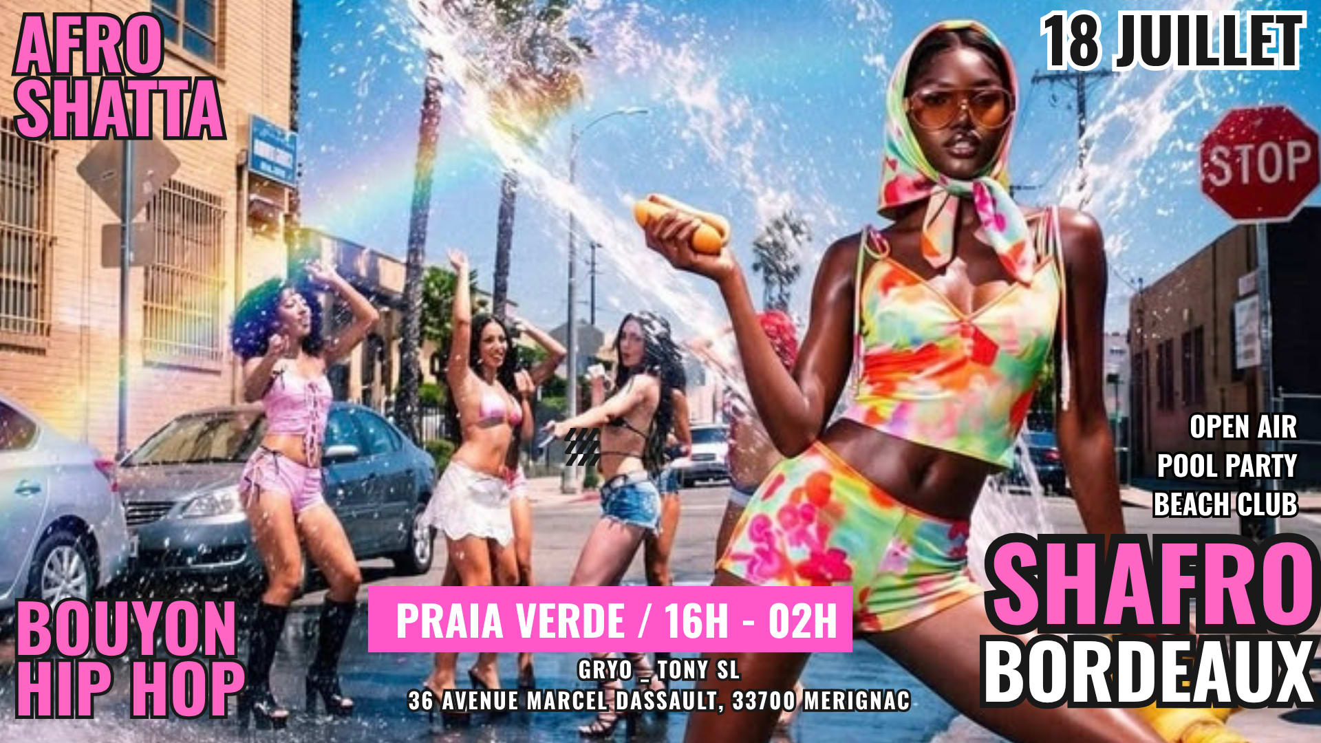 Shafro @Bordeaux : Open Air + Pool Party + Beach Club