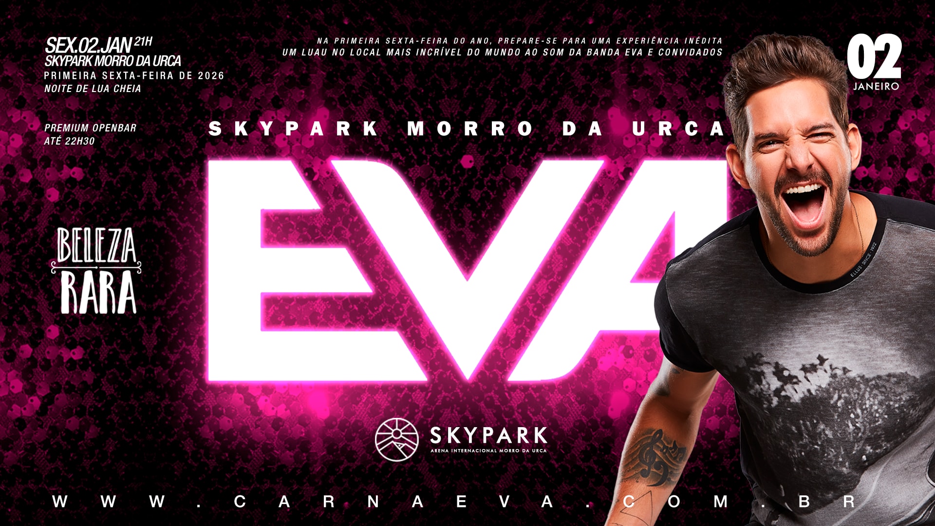 Beleza Rara Nas Alturas 2026 | Banda Eva | Skypark