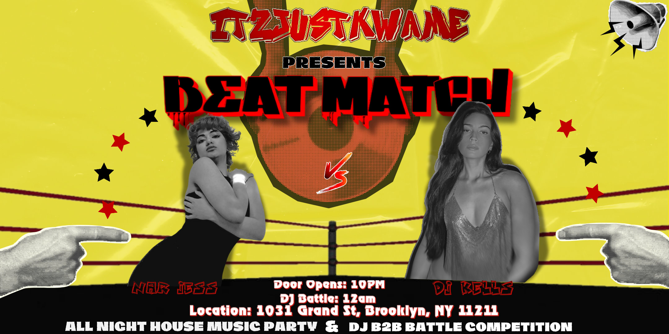 Beat Match: Underground House Music Rave And B2b Dj Battle