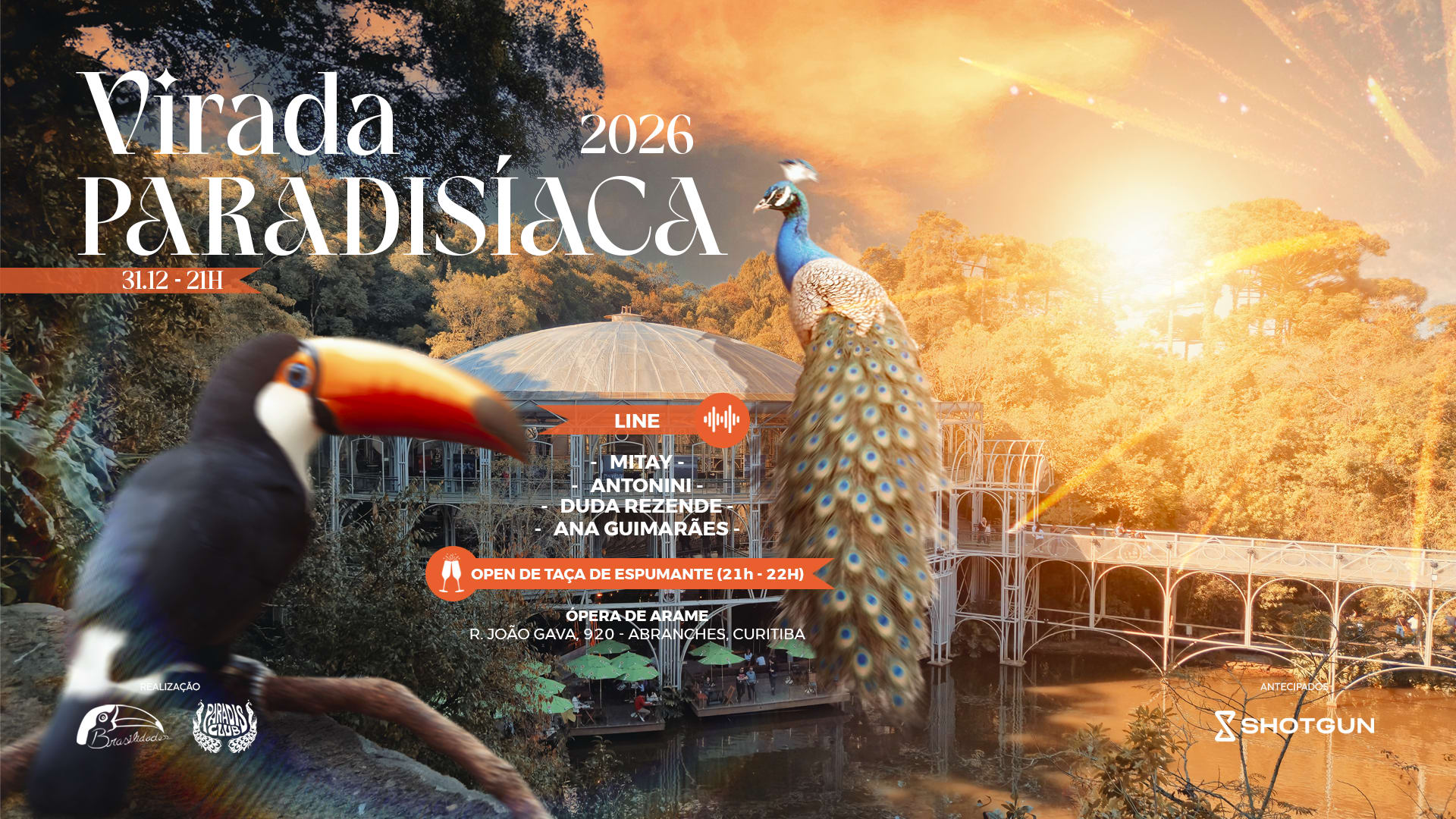 Virada Paradisíaca 2026 Na Ópera De Arame