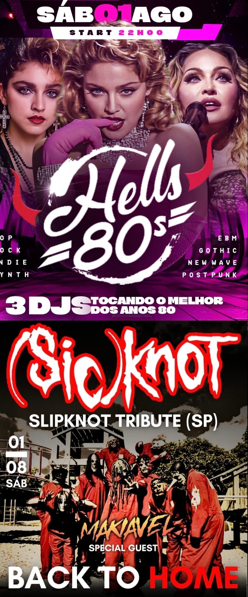 Festa Hell’S 80 + (Sic)Knot Slipknot Cover Guest Makiavel