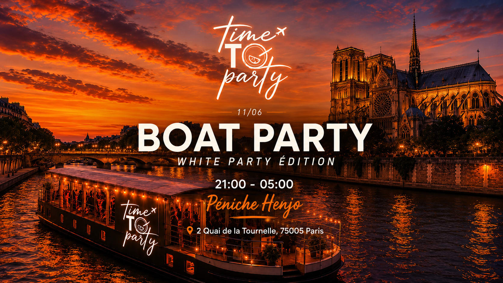 Boat Party - Soiree Blanche - Jeudi 11 Juin