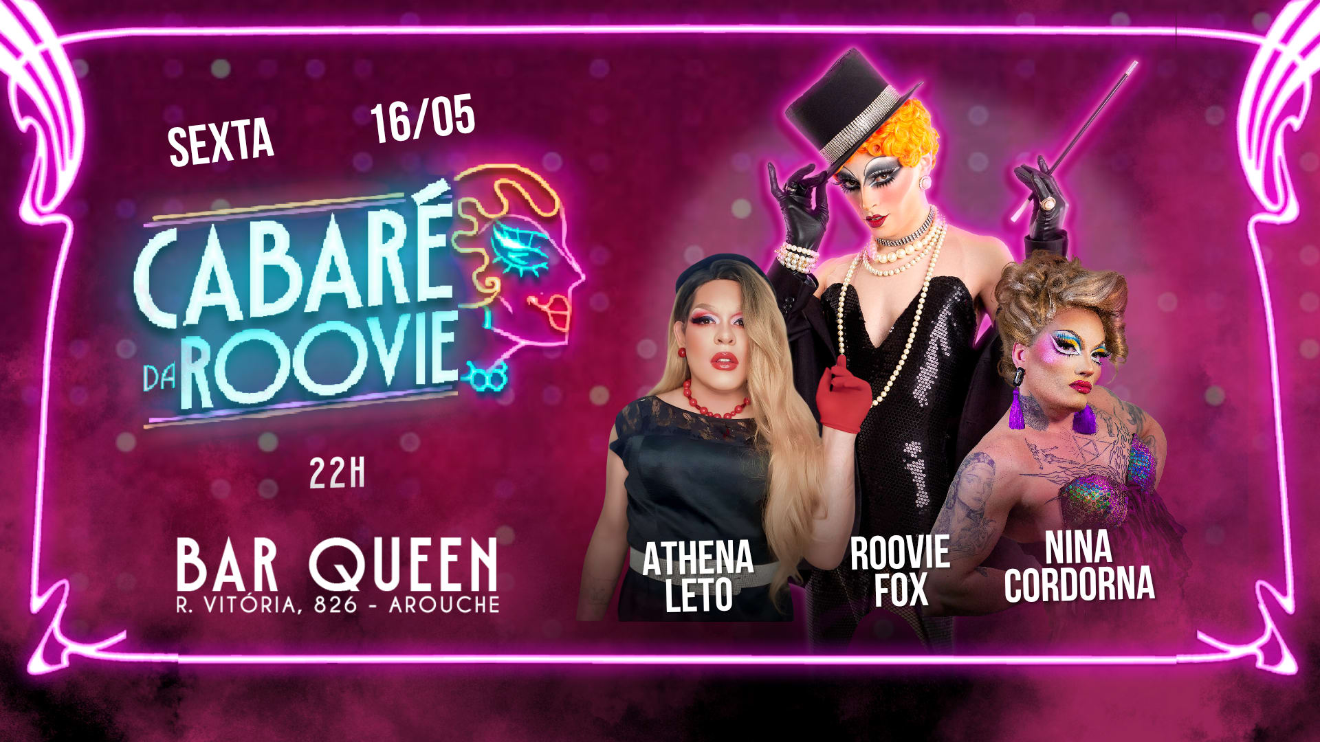 Cabaré Da Roovie Com Athena Leto E Nina Codorna [16/05]