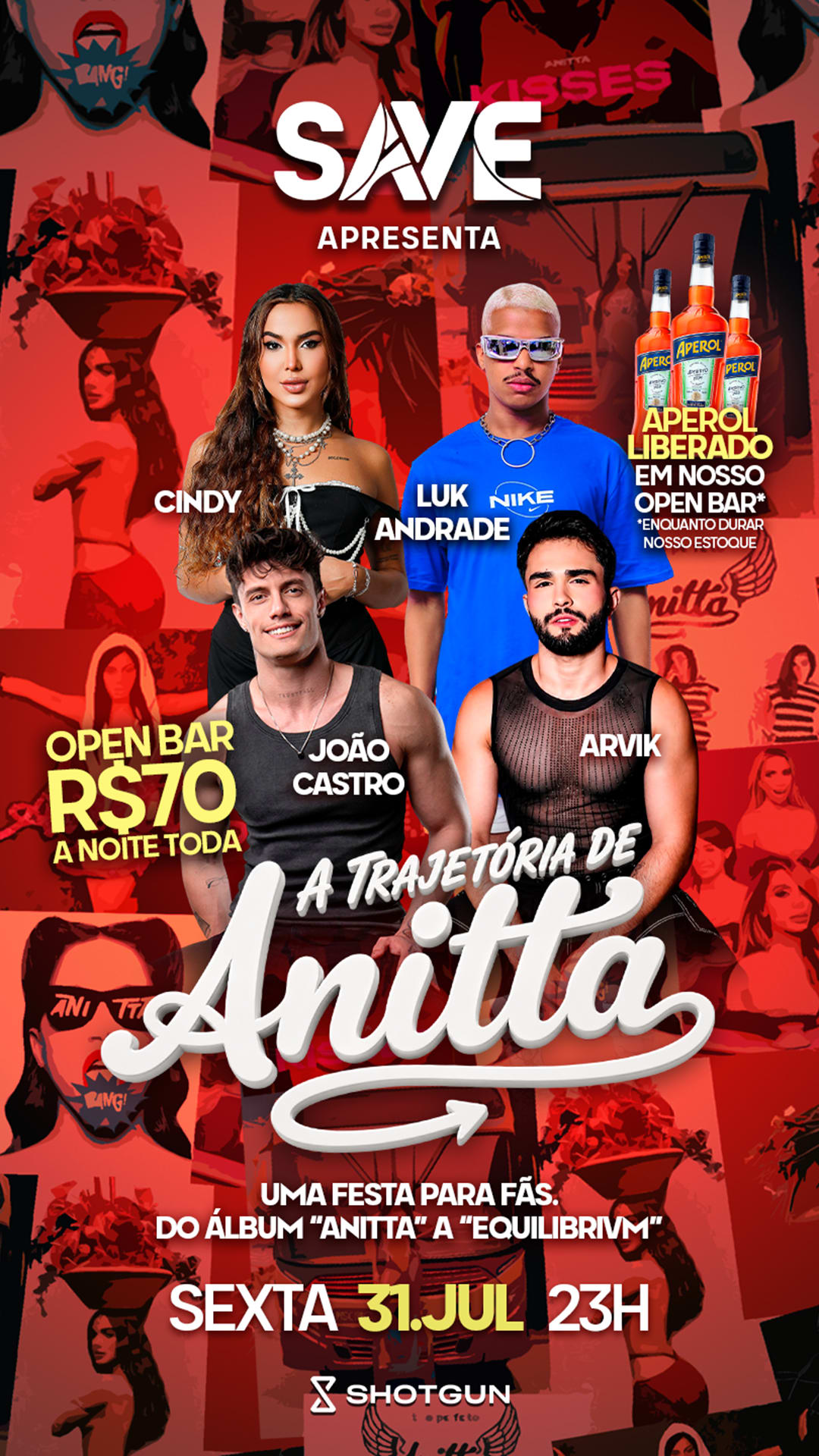 Save - Trajetoria De Anitta | Open Bar | *Aperol Liberado