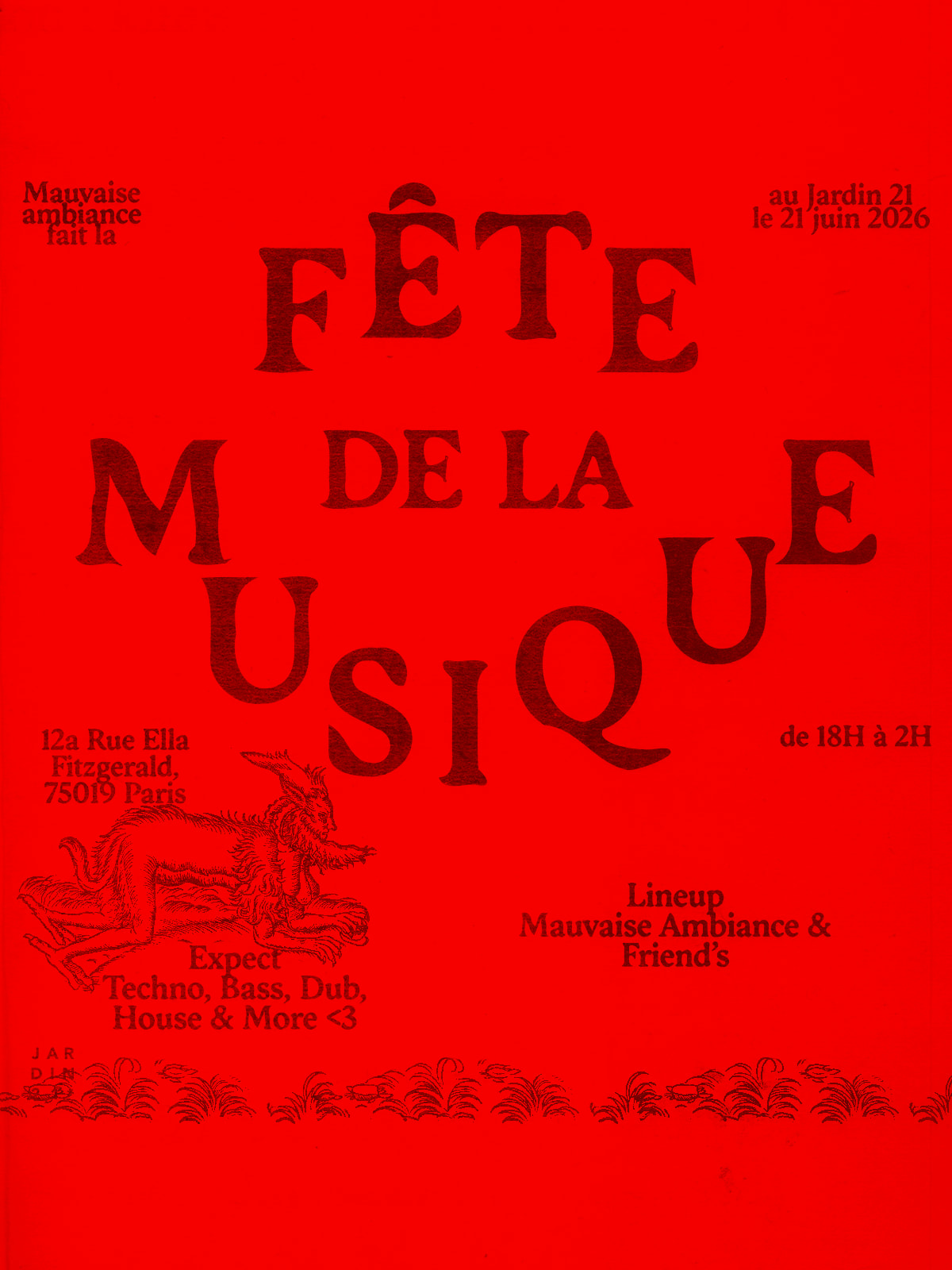 Fête De La Musique : Mauvaise Ambiance X Jardin21