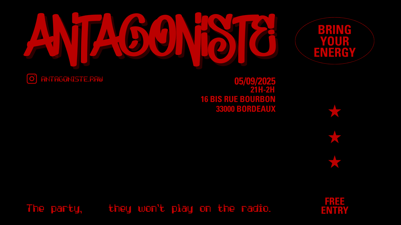Antagoniste #6 - Vendredi 5 Septembre