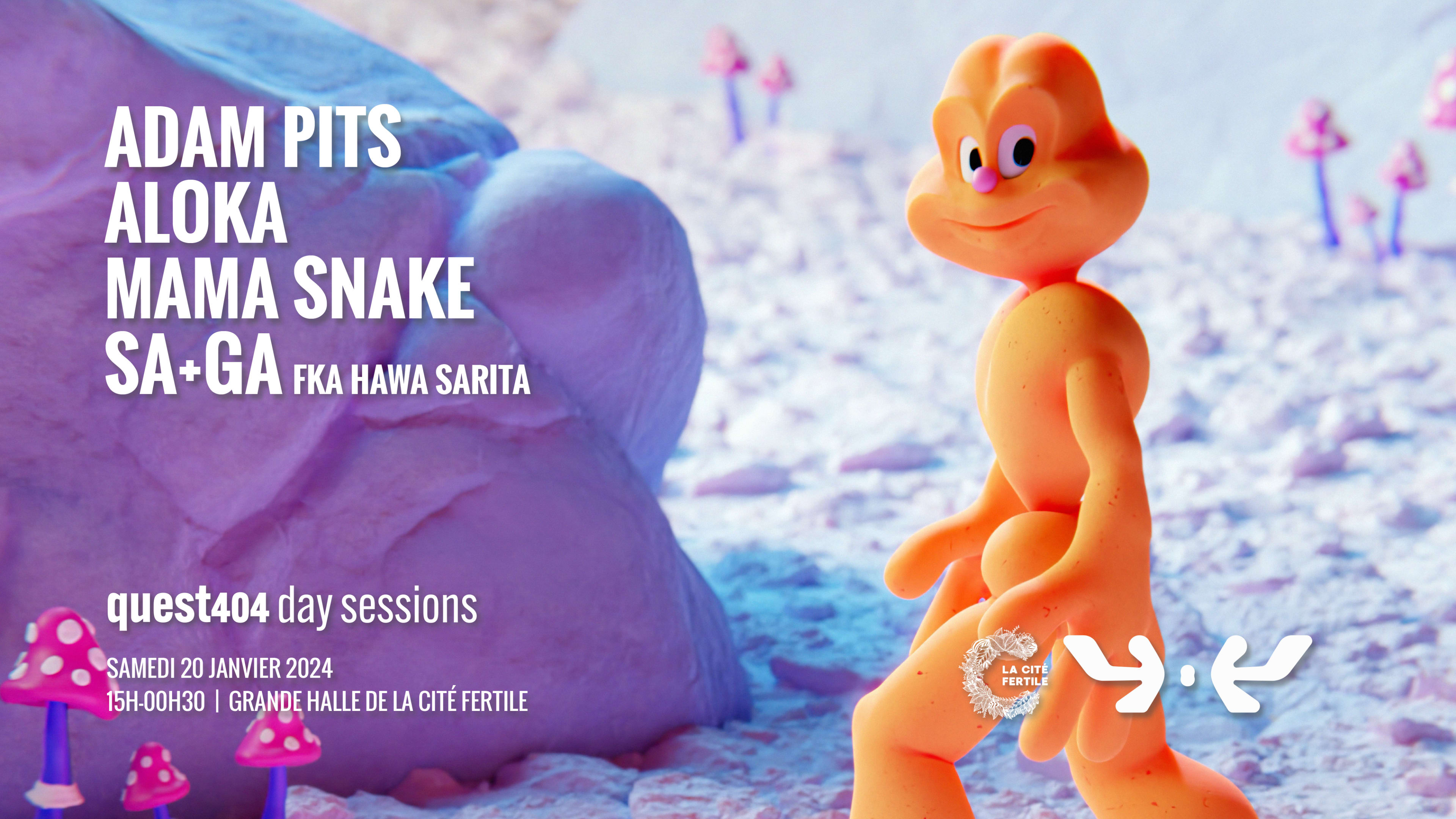 Quest404 Day Sessions : Mama Snake, Adam Pits, Aloka, Sa+Ga