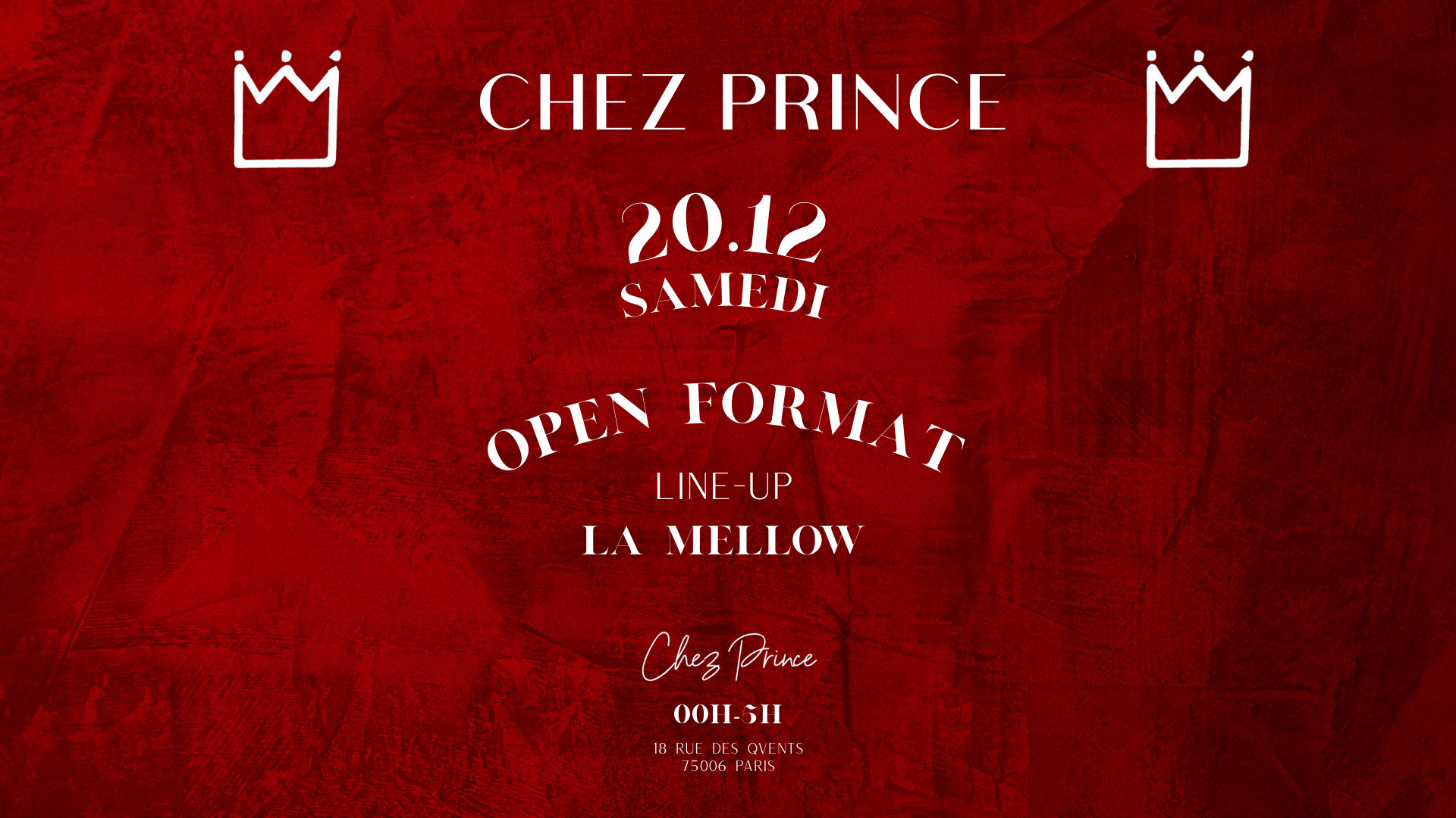 Saturday At | @Chez Prince St-Germain | Open Format Music