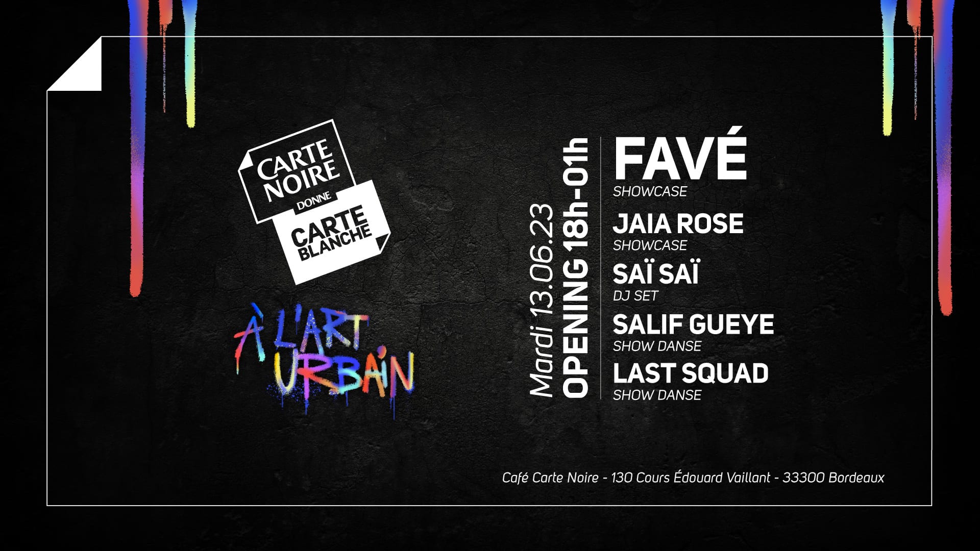 Soirée Opening - Carte Noire Donnne Carte Blanche