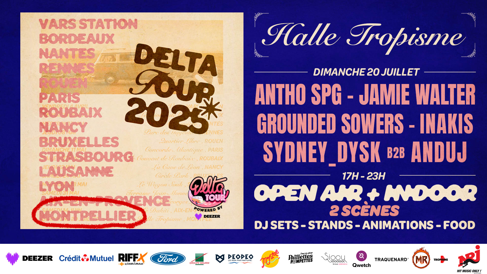 [Montpellier] Open Air + Indoor: Delta Tour X Tropisme