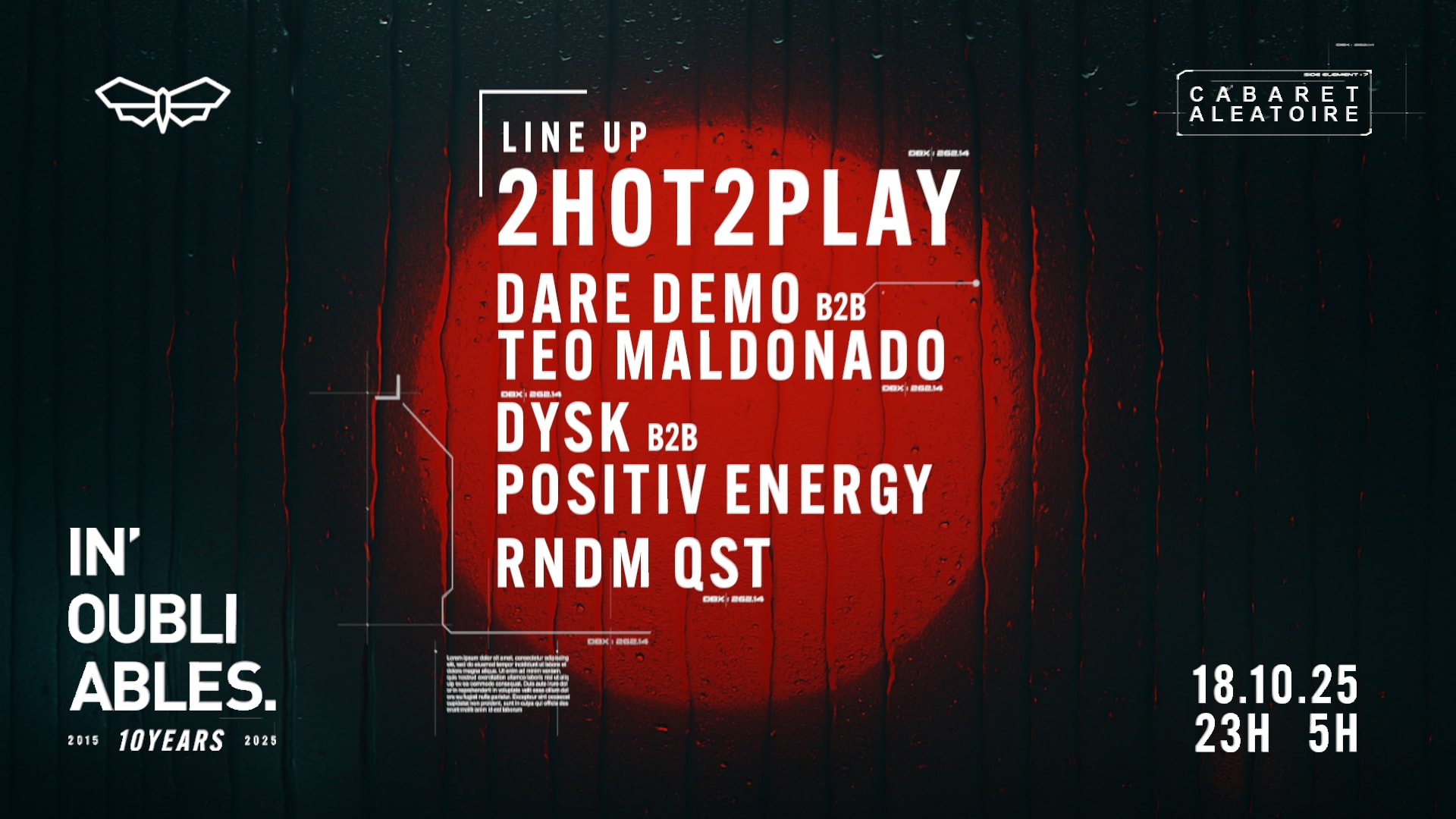 In'oubliables 10 Years: 2hot2play + Guests