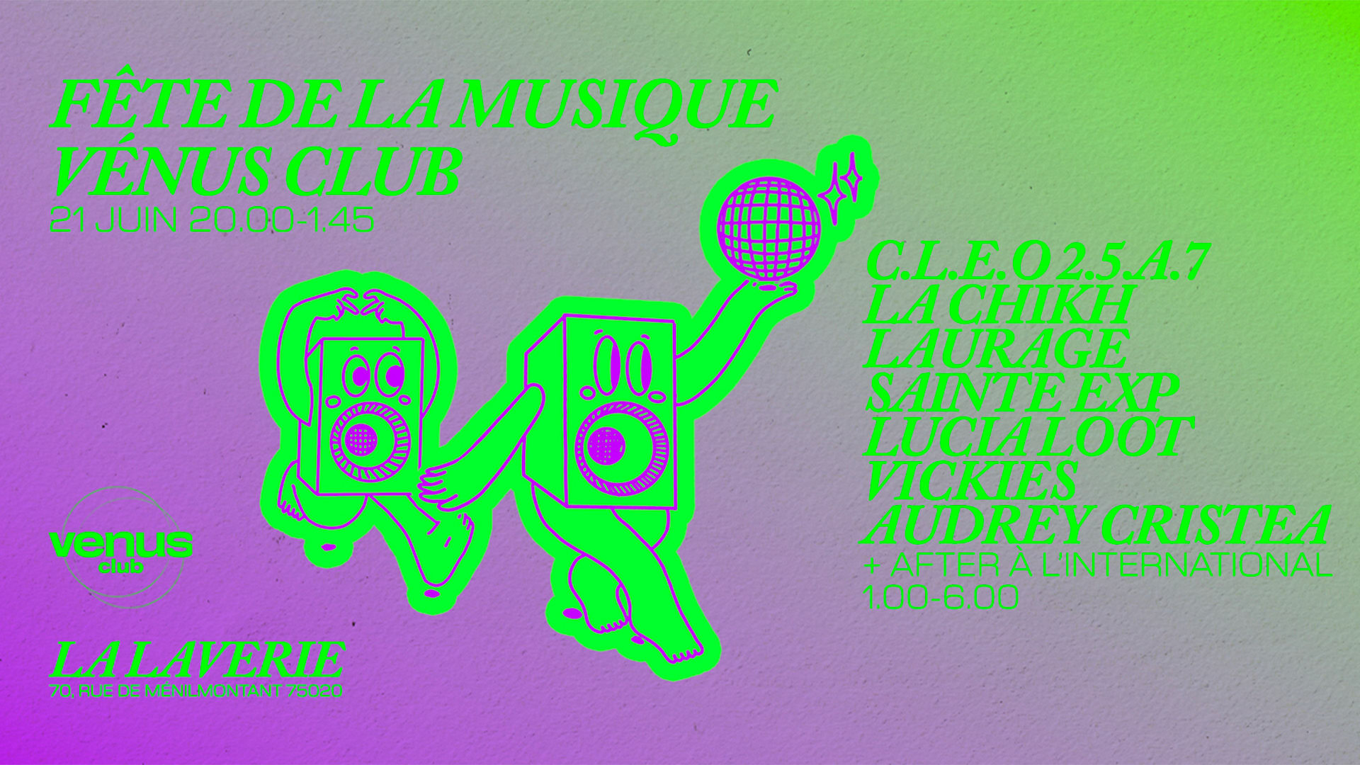 Fête De La Musique : Vénus Club (Free)