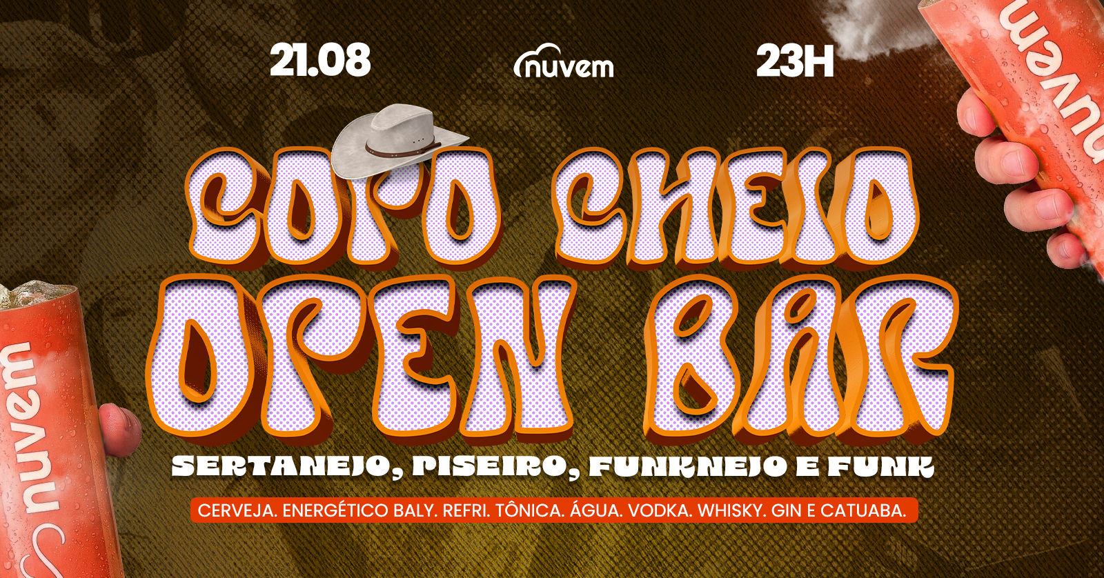Copo Cheio Open Bar - 21/8