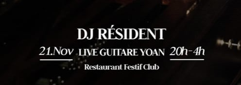 Restaurant Festif Limone Vendredi 21 Nov 20h - 03h