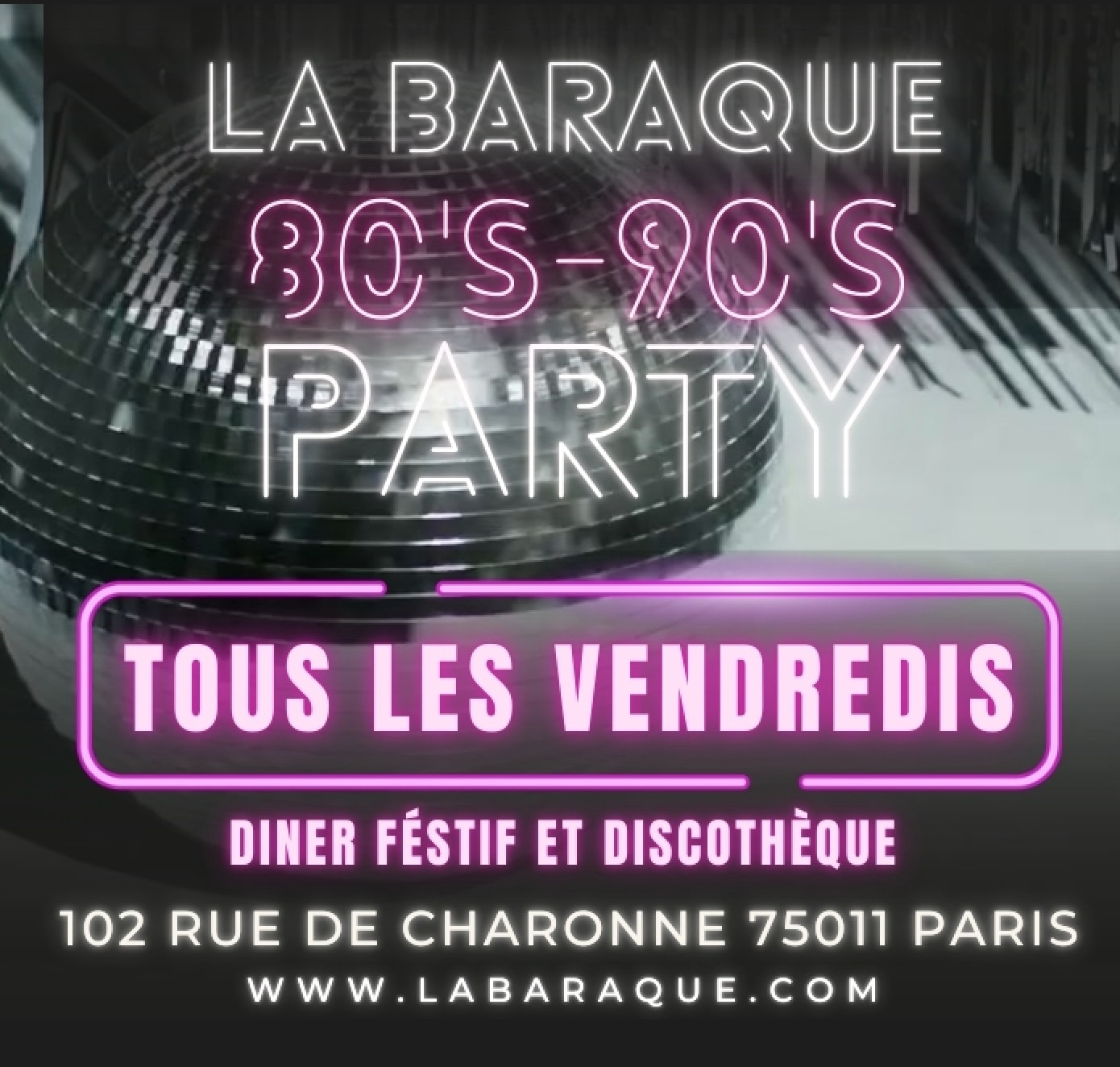 Soirée 80's 90's À La Baraque