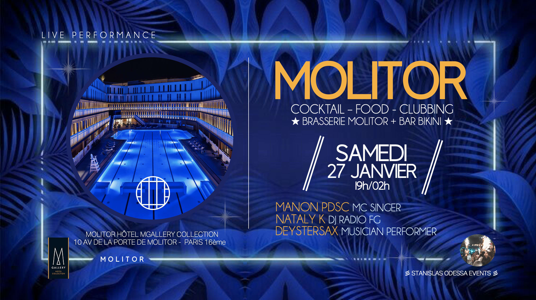 Molitor - Apero Cocktail Food X Soiree Live Clubbing