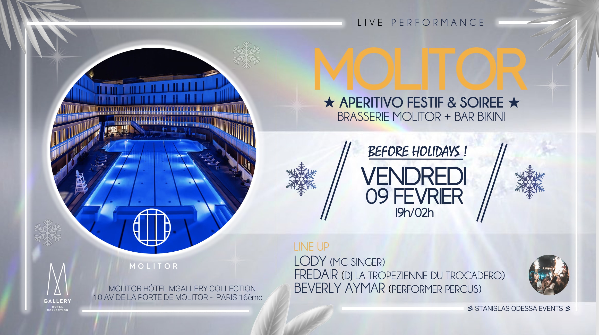 Molitor - Aperitivo Festif & Soiree Clubbing