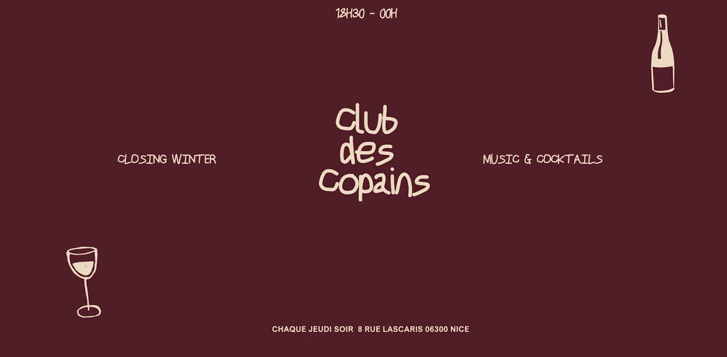 Club Des Copains - Jeudi 19 Mars - Port De Nice