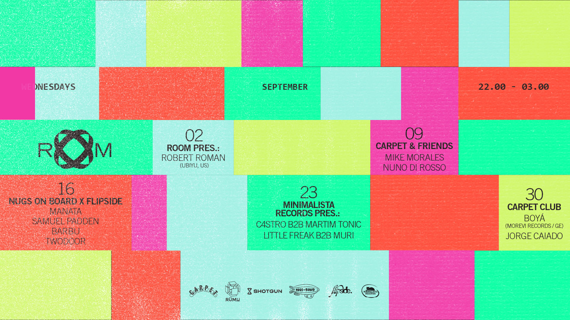 Room: Carpet Club W/ Jorge Caiado & Boyá (Morevi Records/Ge)