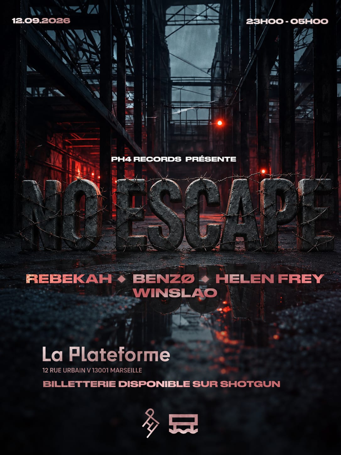 Ph4 Records Présente : No Escape, Opening Season - Marseille