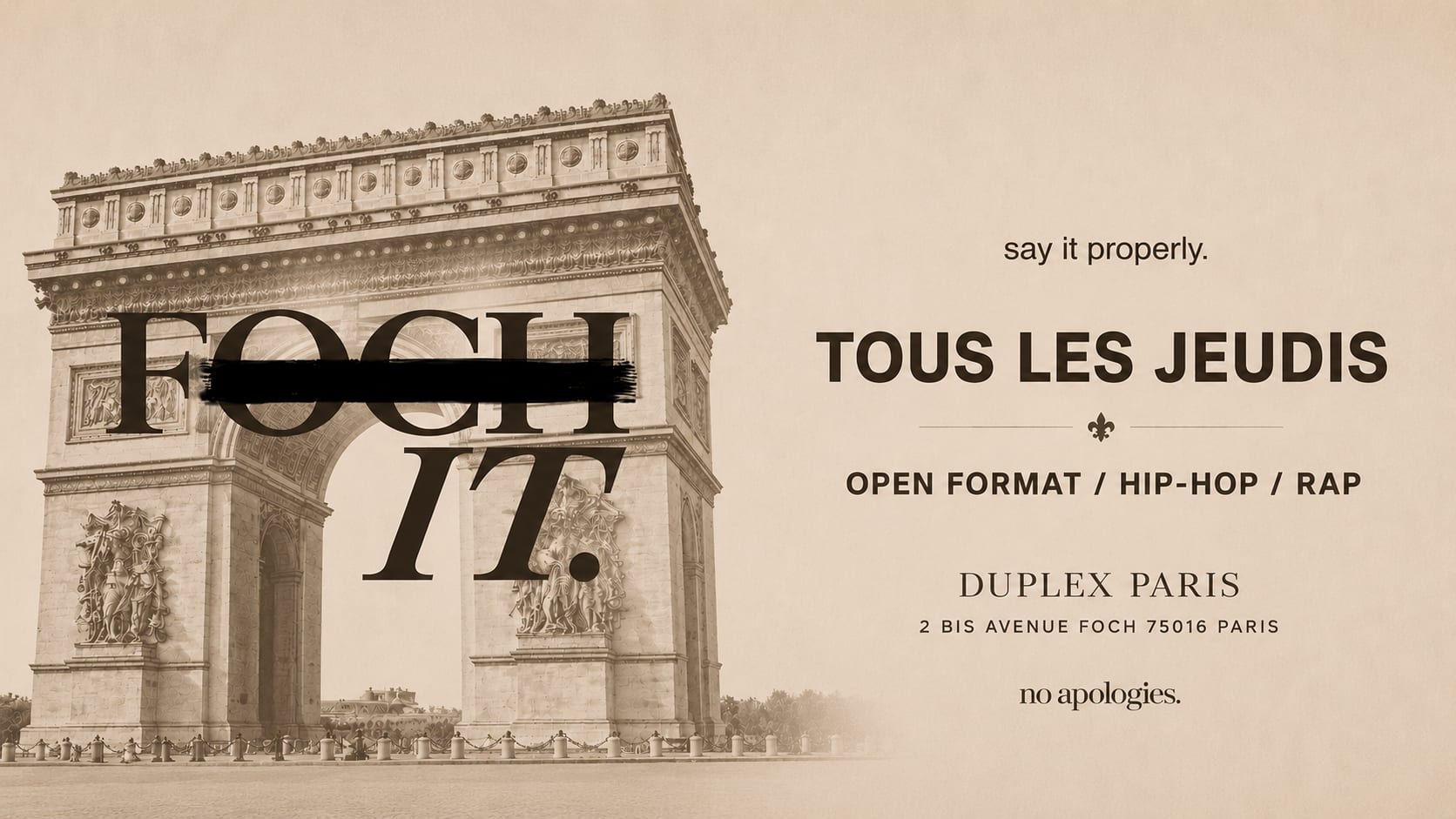 Duplex Paris - Foch It - 28/05