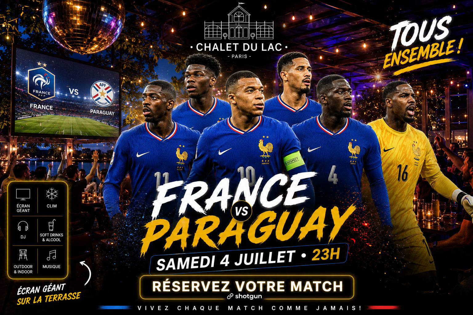 Fan Zone Cdm France Paraguay - Chalet Du Lac