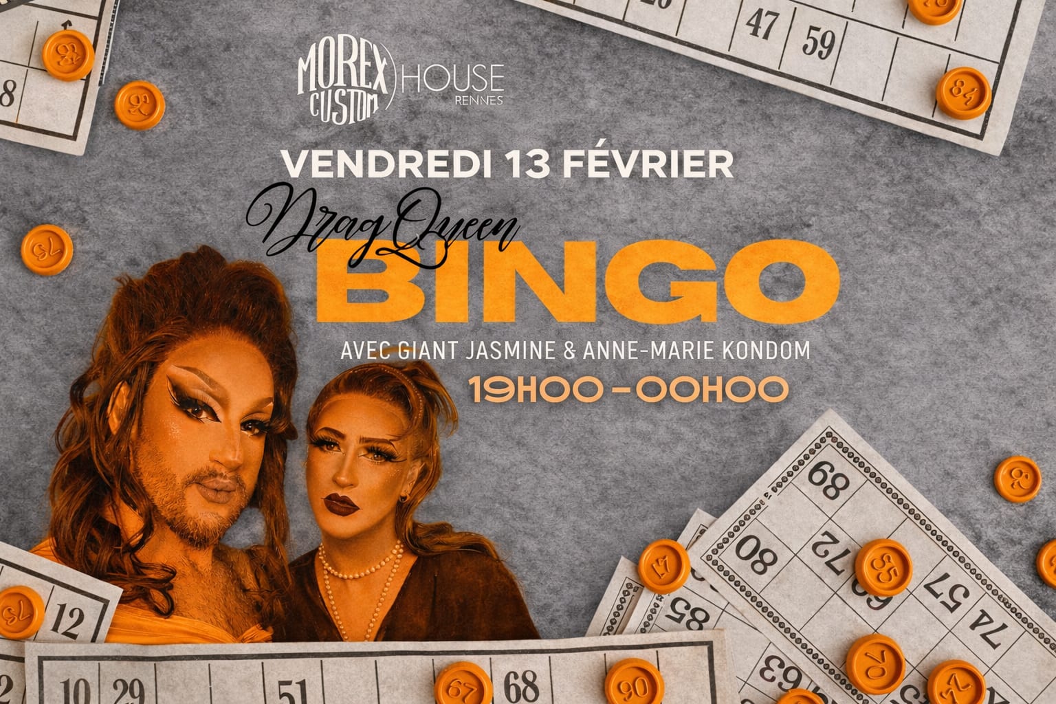 Bingo Drag Queen // Gratuit // Morex Custom House
