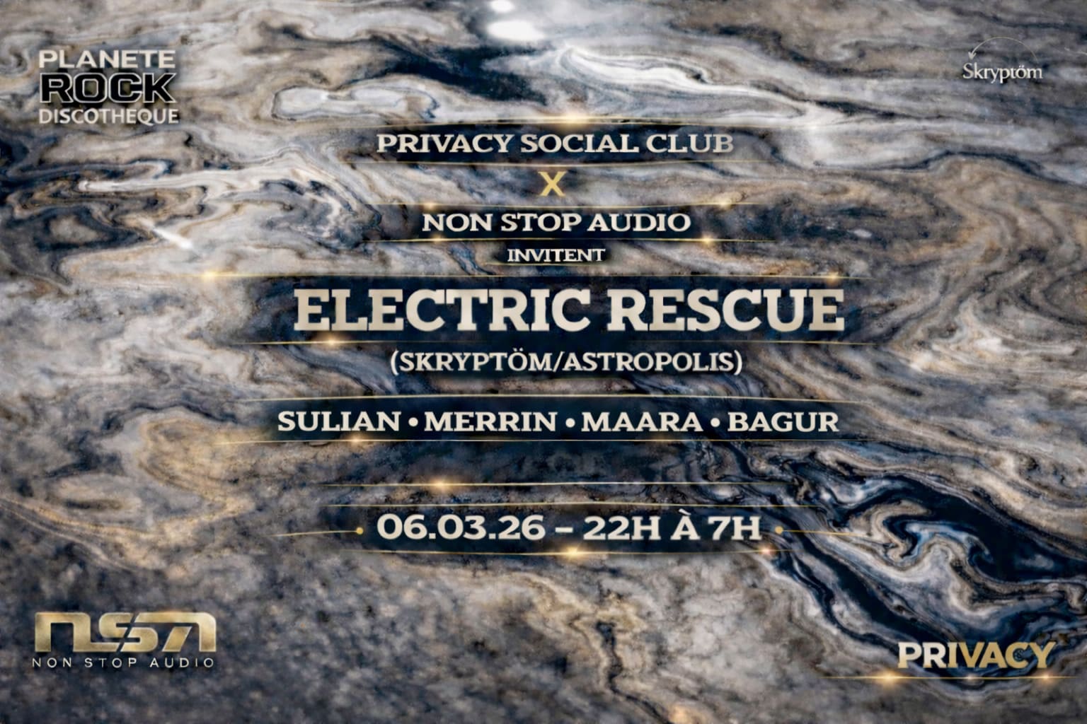 Privacy X Non-Stop Audio Invite Electric Rescue