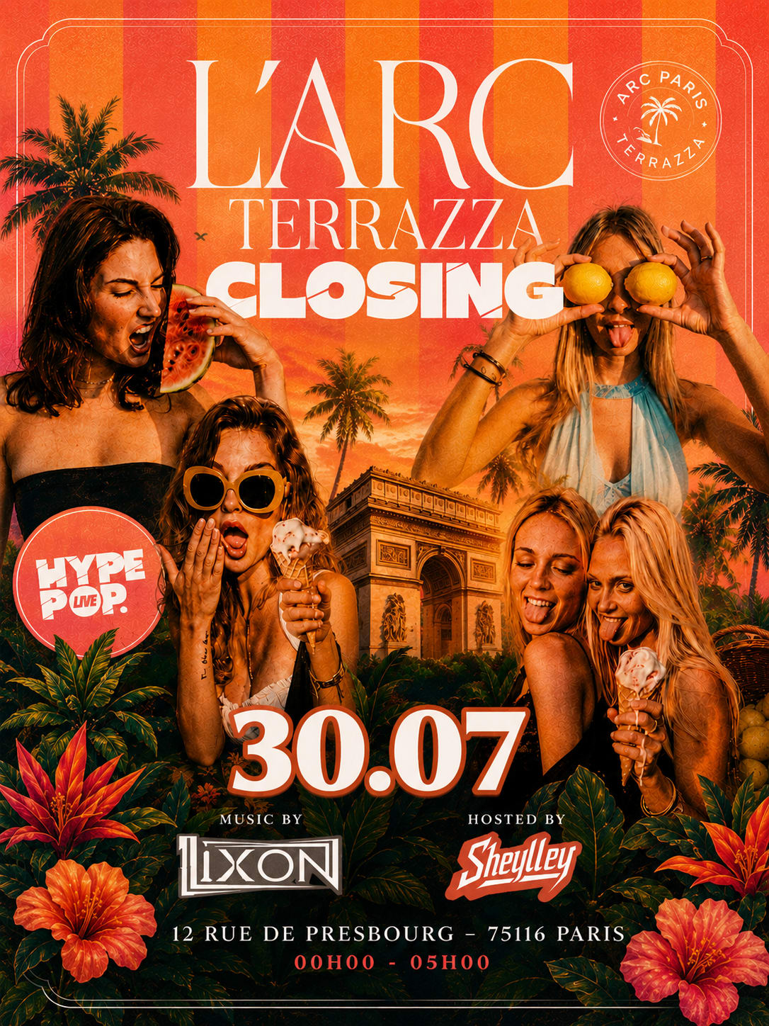 L'arc Terrazza Closing Party - Jeudi 30 Juillet