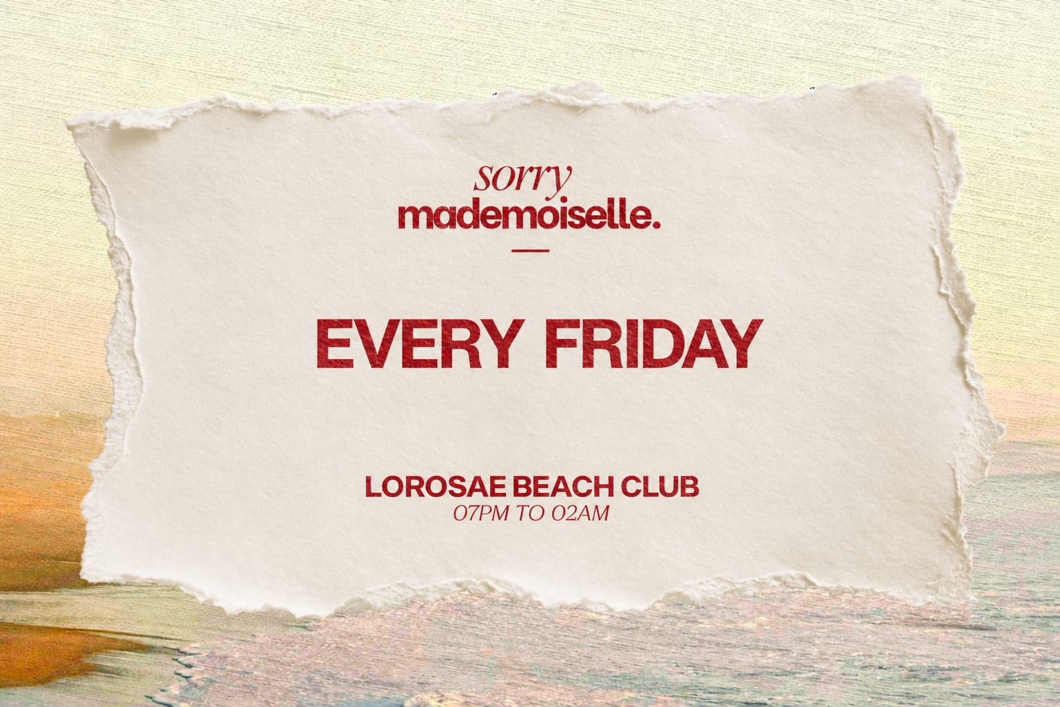 Beach Residency By Sorry Mademoiselle