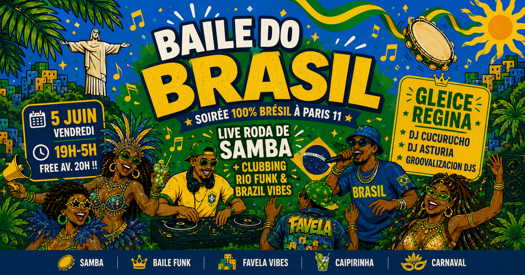 Baile Do Brasil #11 - Live Roda Samba + Djs 100% Brazil Vibe