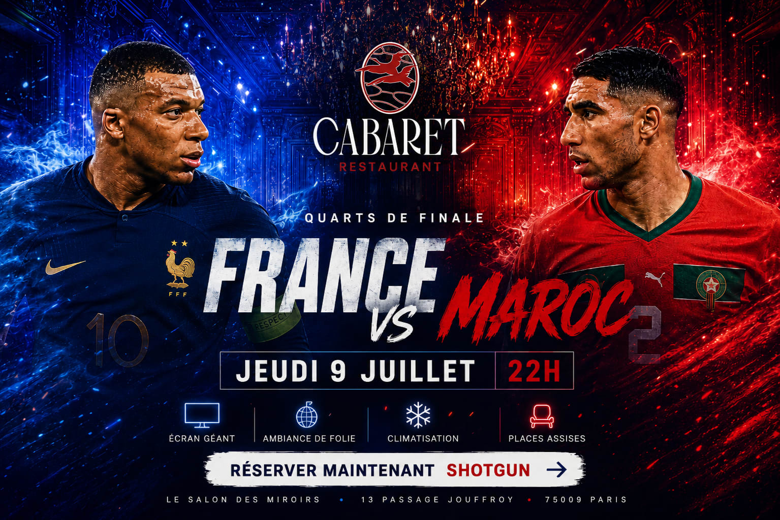 Fan Zone France Maroc Cdm - Cabaret Restaurant