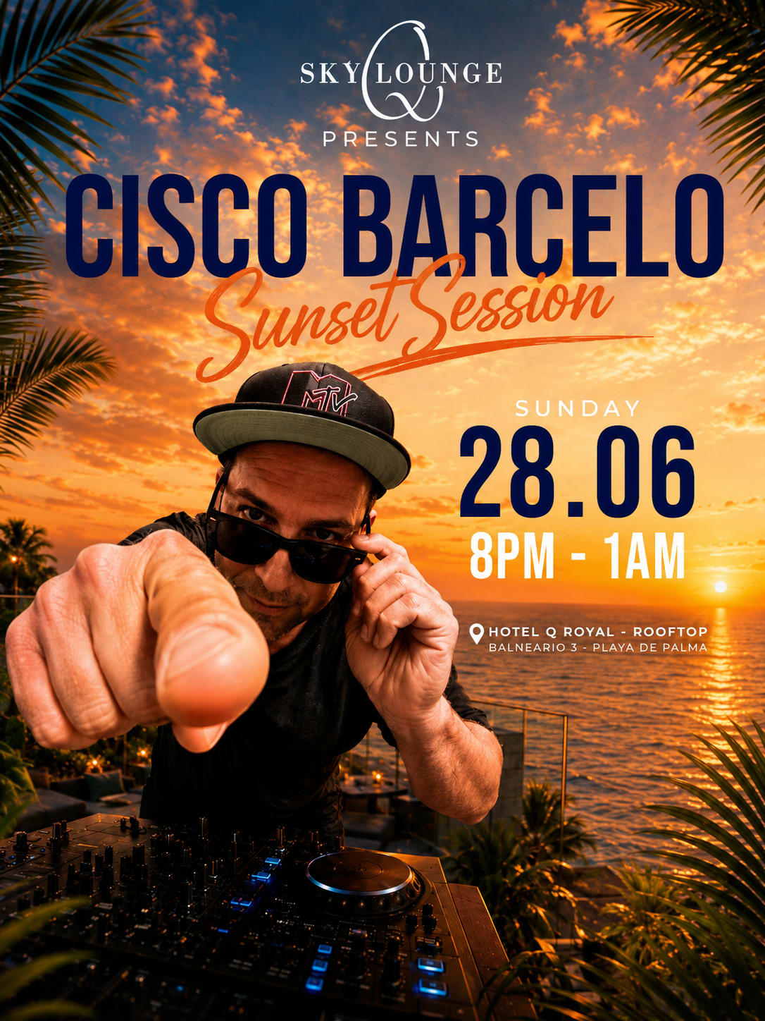 Sky Lounge Rooftop Sunset Session By Cisco Barcelo 28.06.