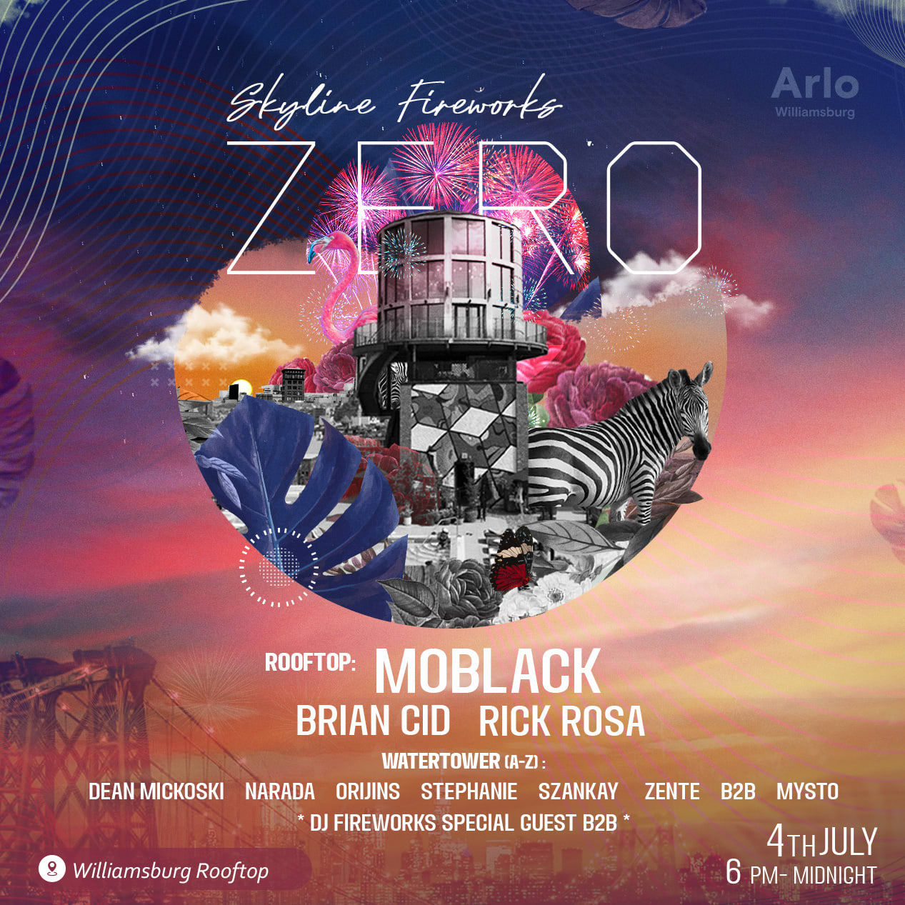 Zero Presents... Skyline Fireworks At Arlo Rooftop