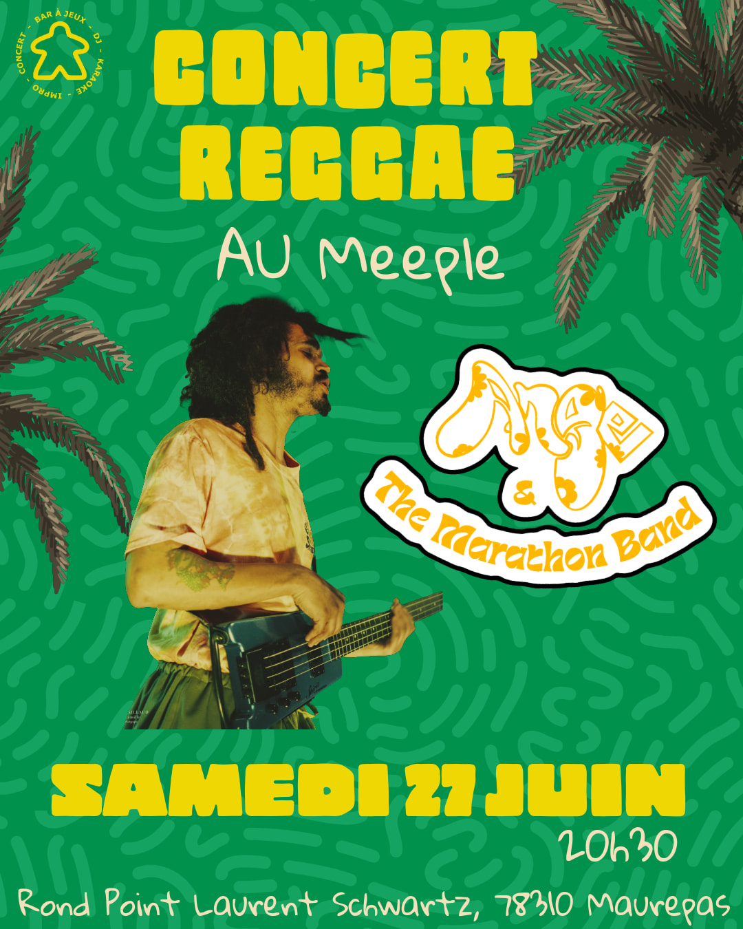 Concert Reggae Avec Ange & The Marathon Band Au Meeple