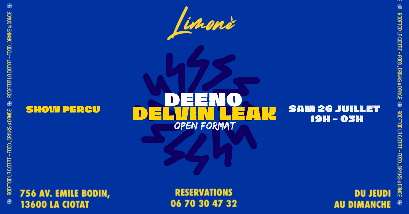 Samedi 26 Juillet  - Show Percu - Deeno Music / Delvin Leak