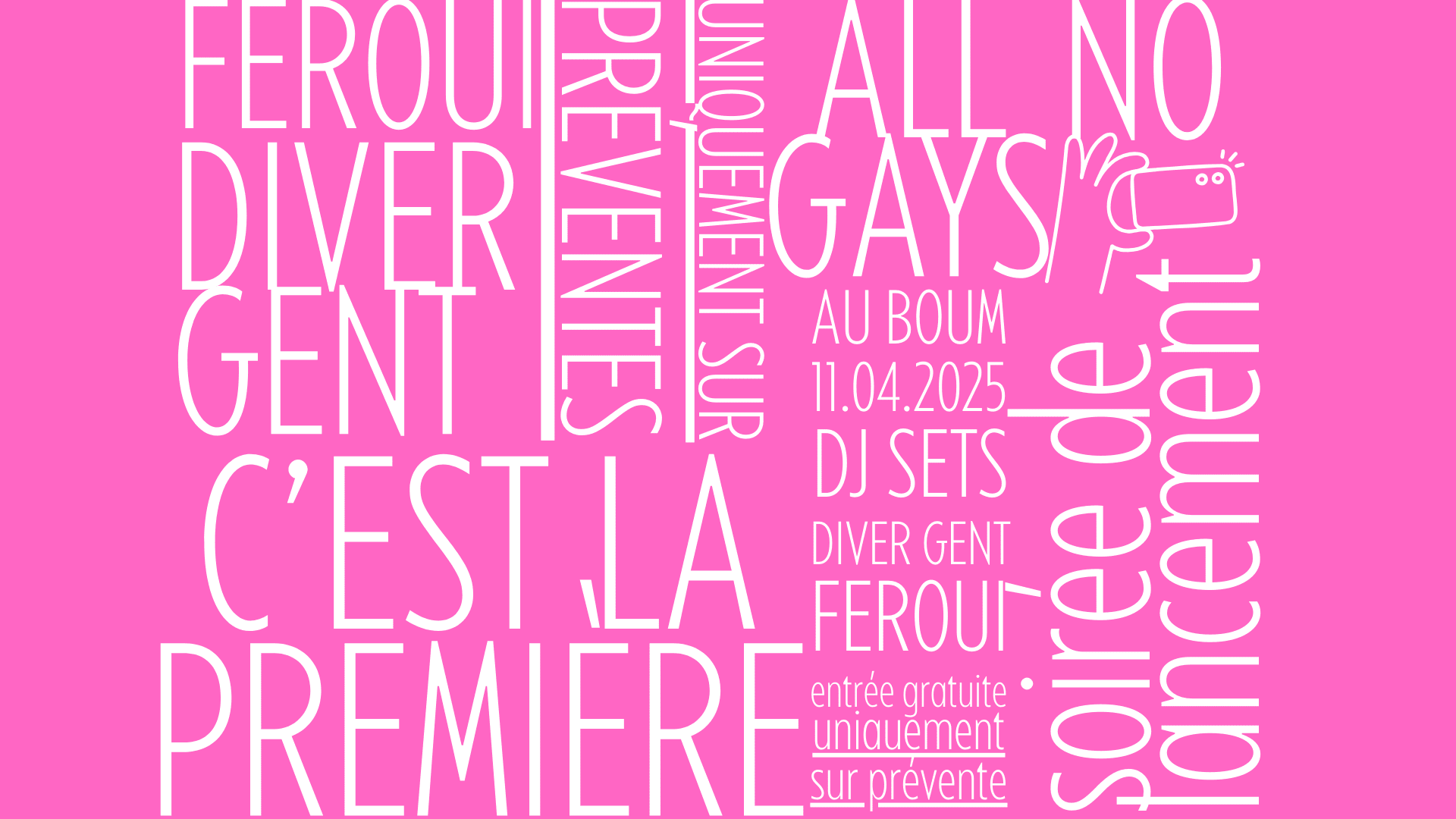 All Gays •Soirée De Lancement• Dj  Sets Feroui & Diver Gent