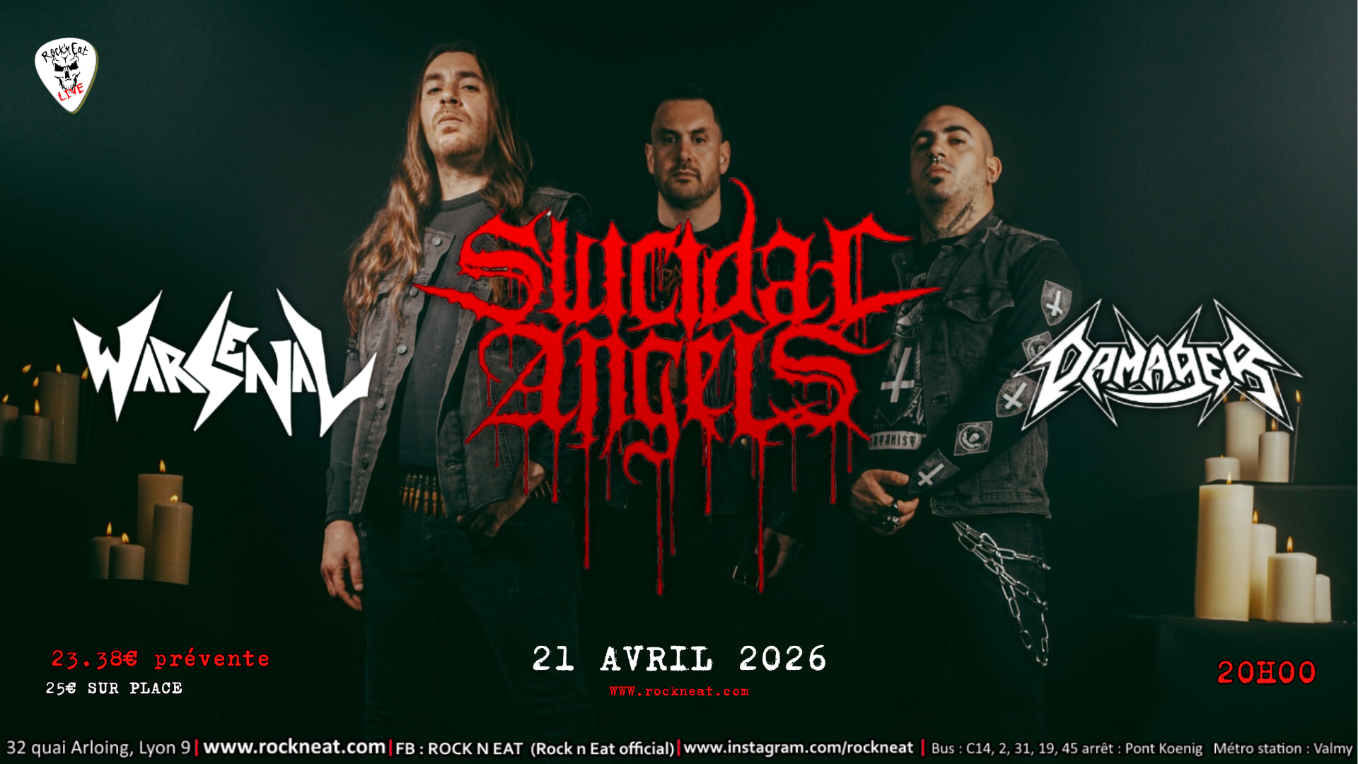 Suicidal Angels + Warsenal + Damager