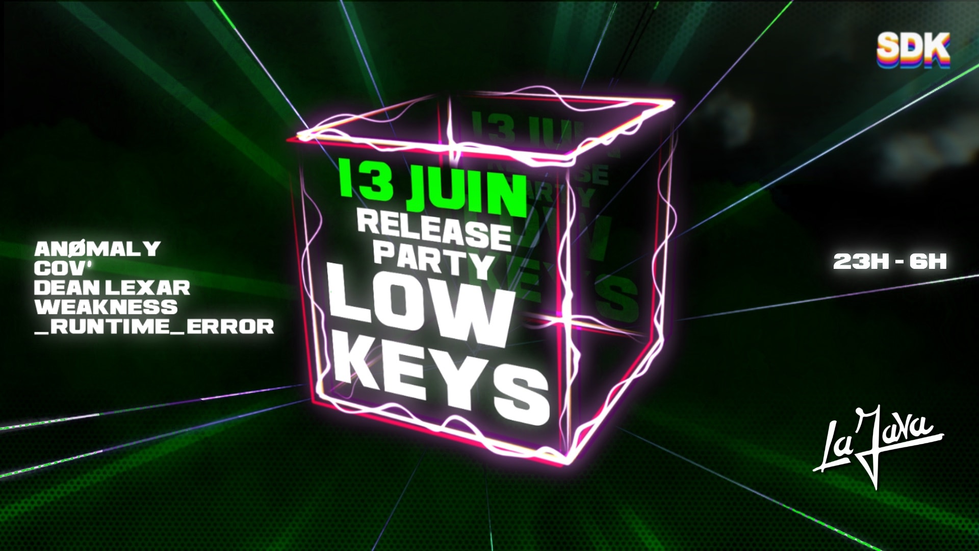 Sdk Low Keys Ep Release Party : Cov, Weakness & More