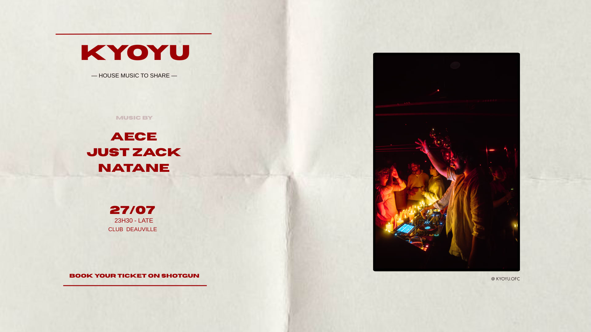 Kyoyu - Edition 13 - Club Deauville 27/07/2025
