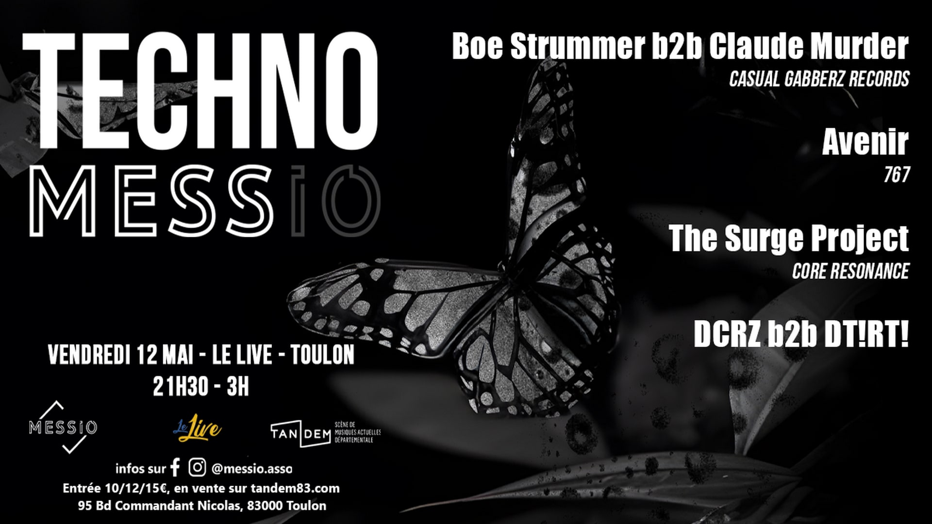 Techno Mess : Boe Strummer B2b Claude Murder  + (...)
