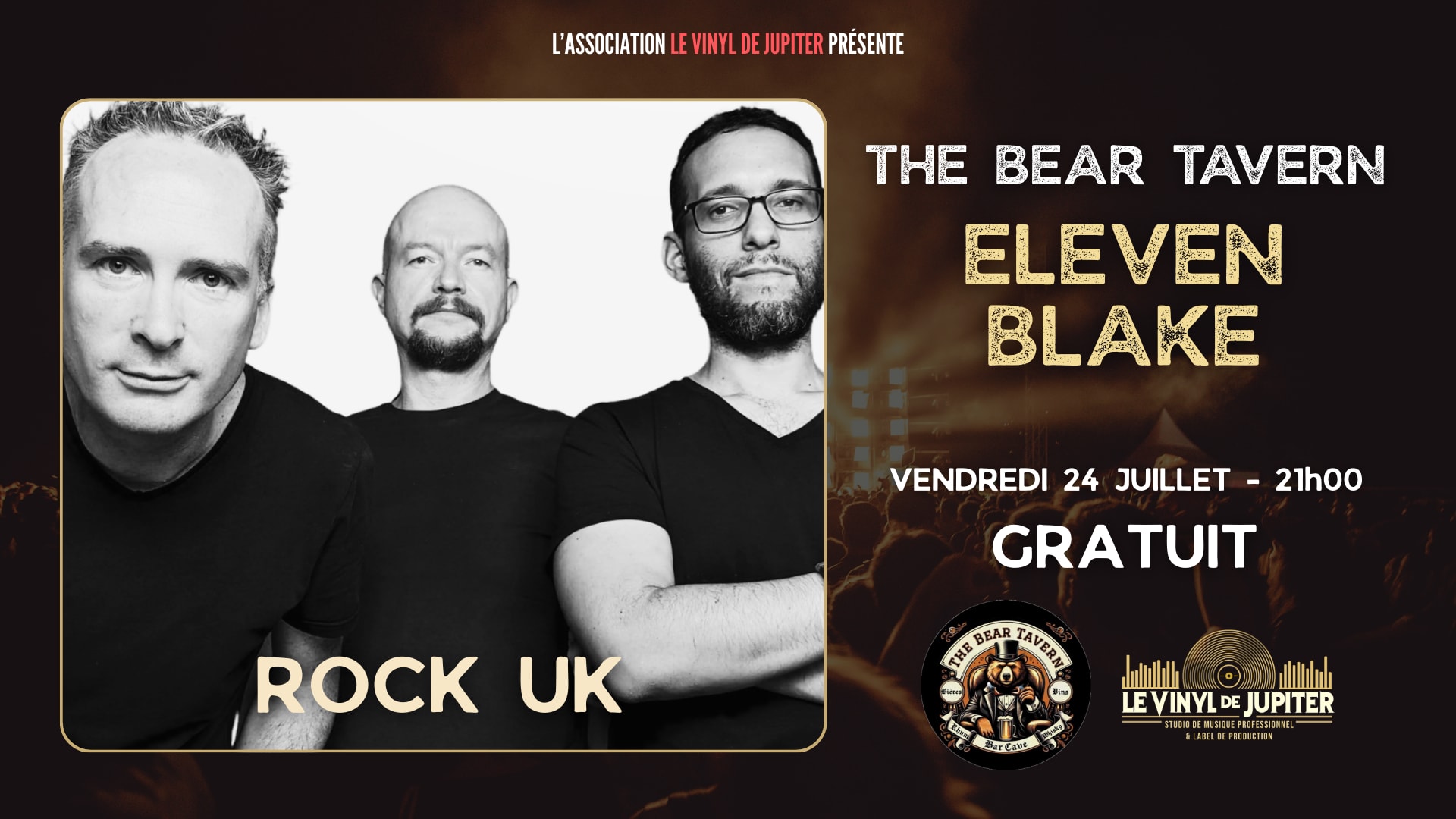 Concert Gratuit - Eleven Blake (Rock Uk)